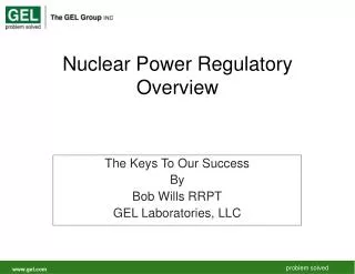 Nuclear Power Regulatory Overview