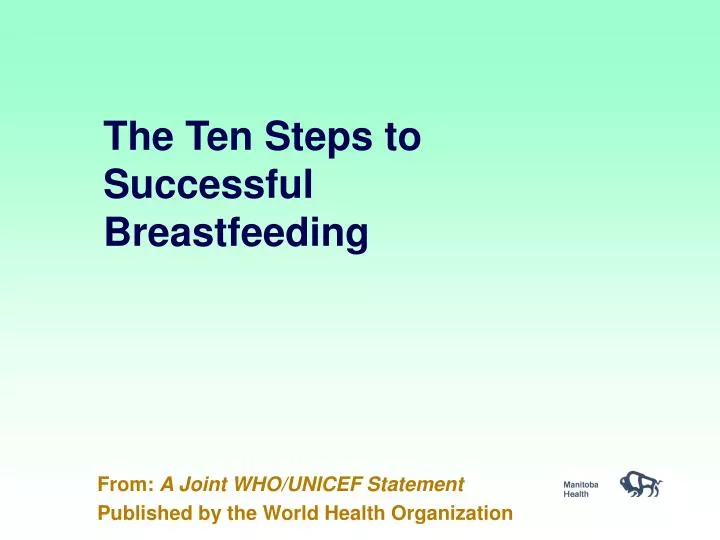 the ten steps to successful breastfeeding