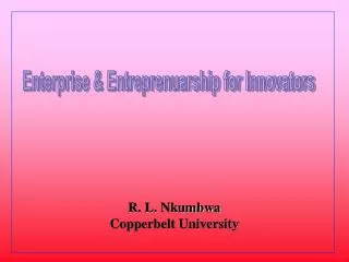 R. L. Nkumbwa Copperbelt University