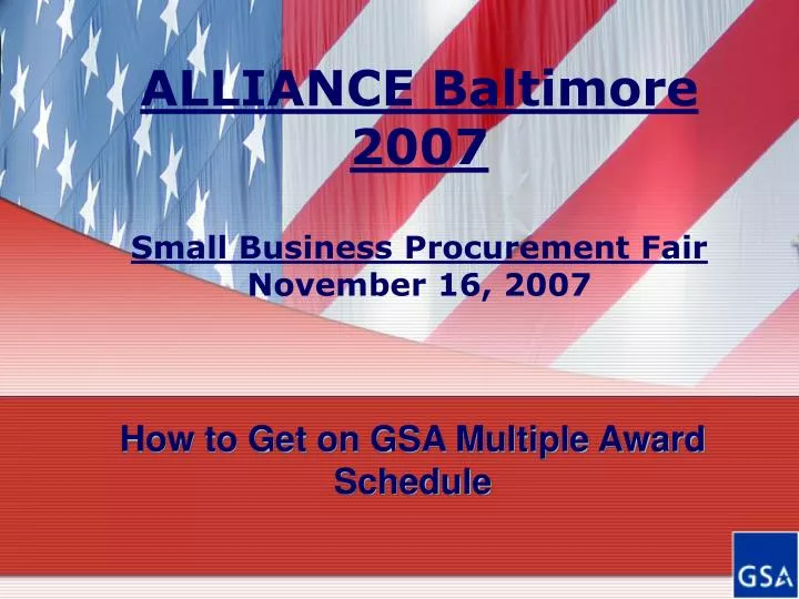 how to get on gsa multiple award schedule