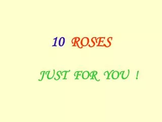 10 ROSES JUST FOR YOU !