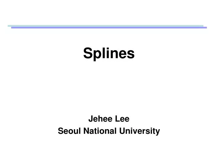 splines