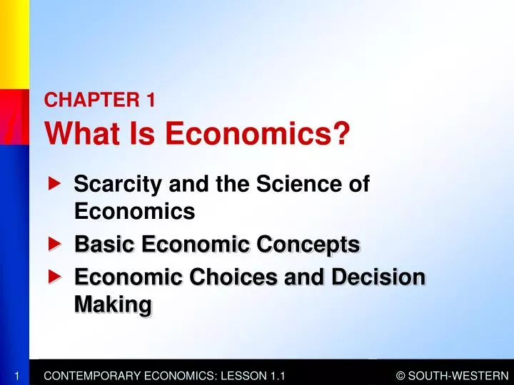 chapter 1 what is economics