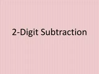 2 digit subtraction