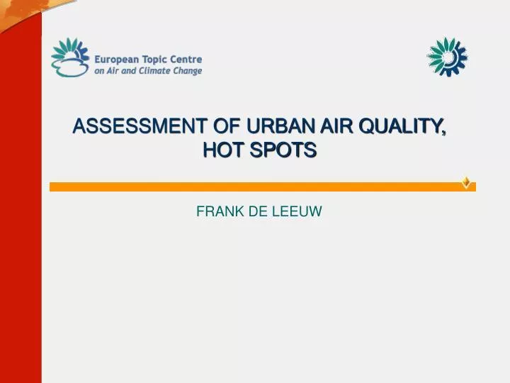 assessment of urban air quality hot spots