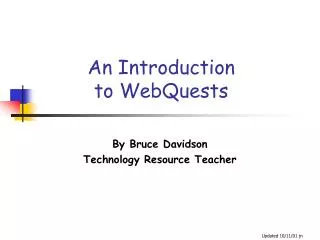 An Introduction to WebQuests