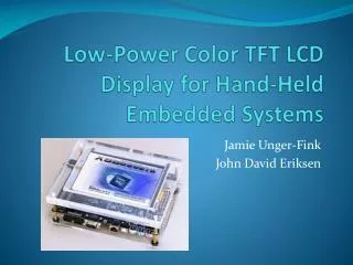 Low-Power Color TFT LCD Display for Hand-Held Embedded Systems