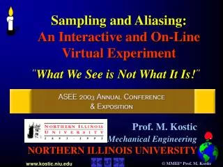 Sampling and Aliasing: An Interactive and On-Line Virtual Experiment