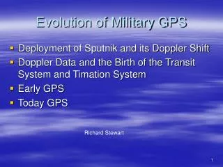 Evolution of Military GPS