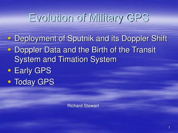 evolution of military gps