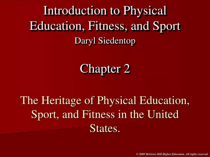 the heritage of physical education sport and fitness in the united states