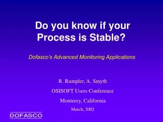 Do you know if your Process is Stable?