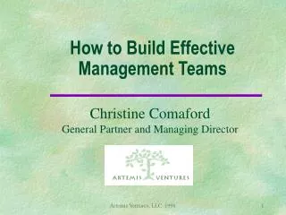How to Build Effective Management Teams