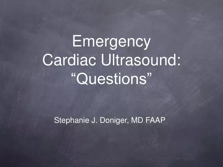 emergency cardiac ultrasound questions