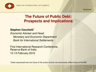 The Future of Public Debt: Prospects and Implications