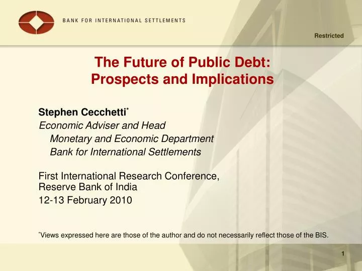 the future of public debt prospects and implications