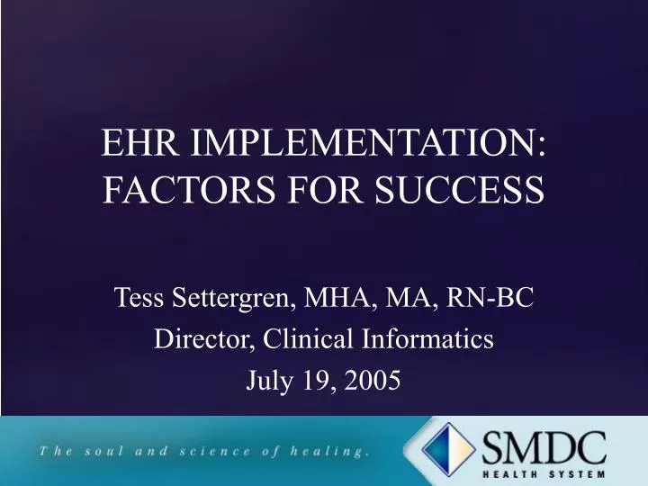 ehr implementation factors for success