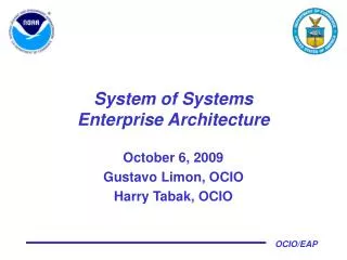System of Systems Enterprise Architecture