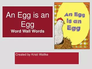 An Egg is an Egg Word Wall Words