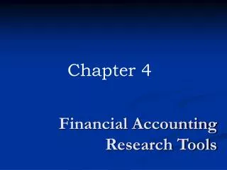 Financial Accounting Research Tools
