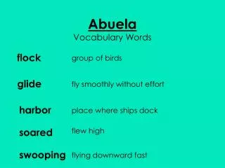 Abuela Vocabulary Words