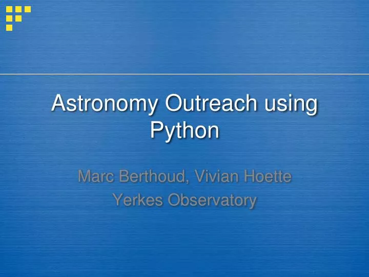astronomy outreach using python