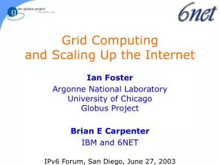Grid Computing and Scaling Up the Internet