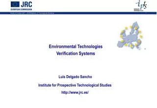 Environmental Technologies Verification Systems