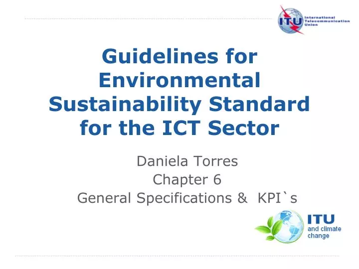 guidelines for environmental sustainability standard for the ict sector