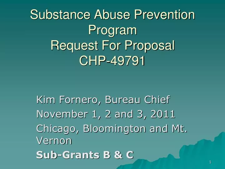 substance abuse prevention program request for proposal chp 49791