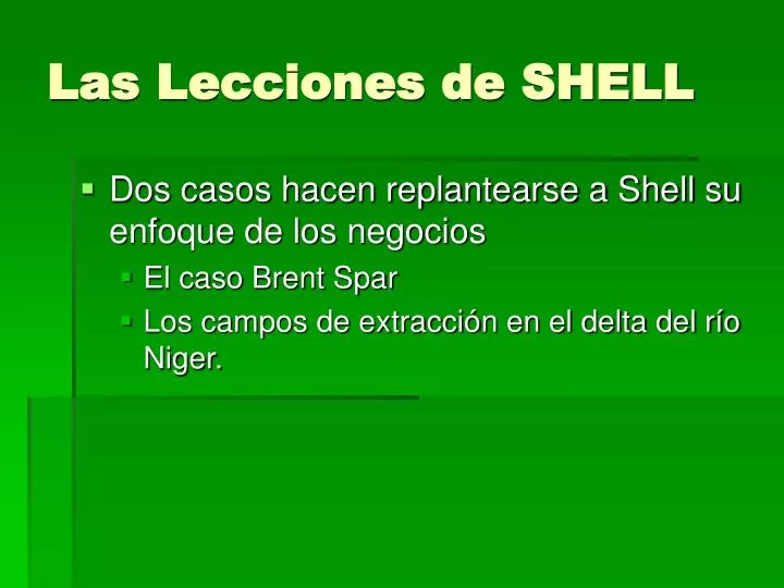 las lecciones de shell