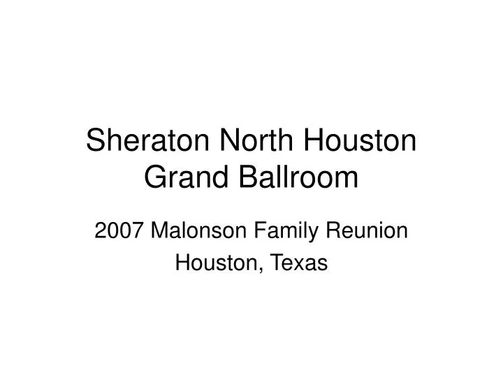 sheraton north houston grand ballroom
