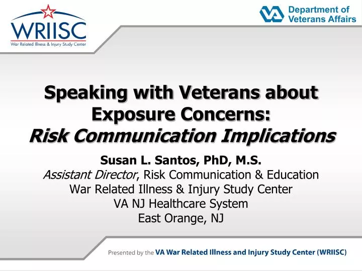 speaking with veterans about exposure concerns risk communication implications
