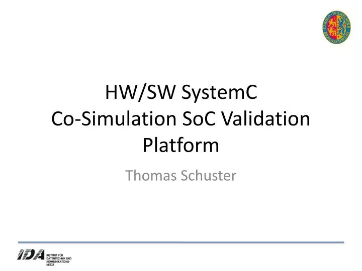 hw sw systemc co simulation soc validation platform