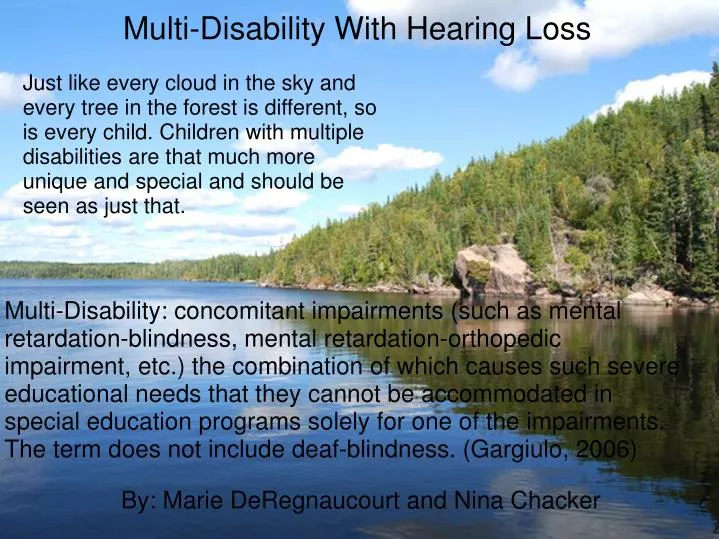 multi disability with hearing loss