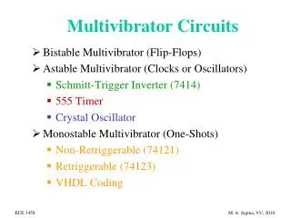 Multivibrator Circuits