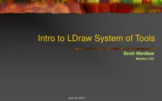 Intro to LDraw System of Tools