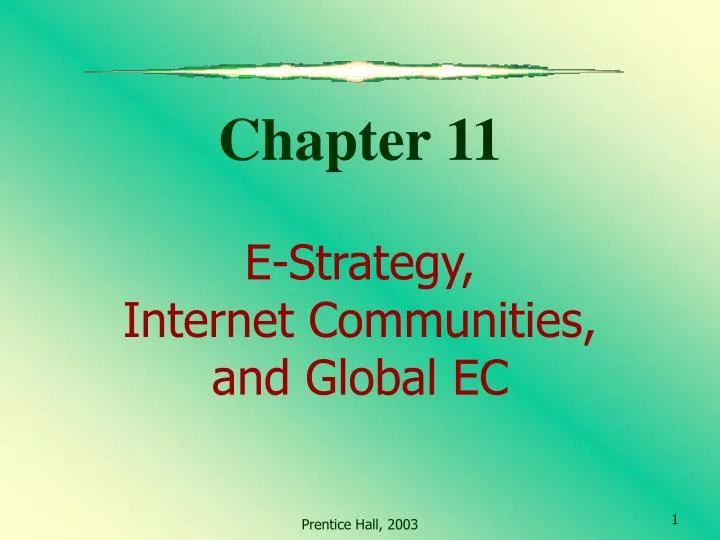 chapter 11 e strategy internet communities and global ec