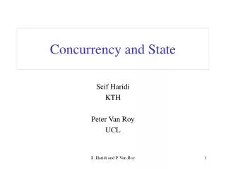 Concurrency and State
