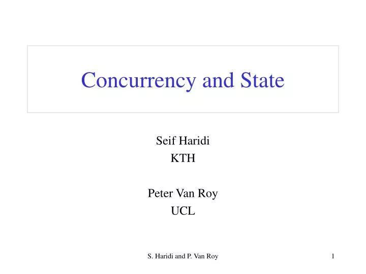 concurrency and state