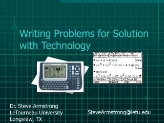 Writing Problems for Solution with Technology