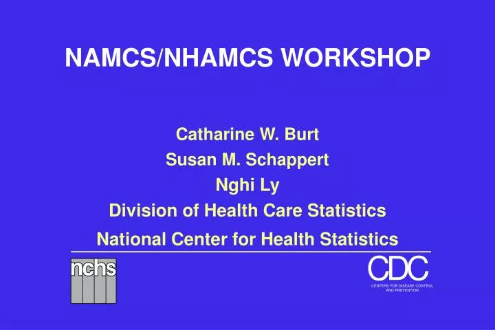 namcs nhamcs workshop