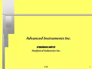 Advanced Instruments Inc.