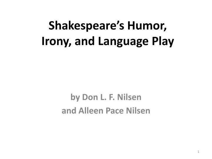 shakespeare s humor irony and language play