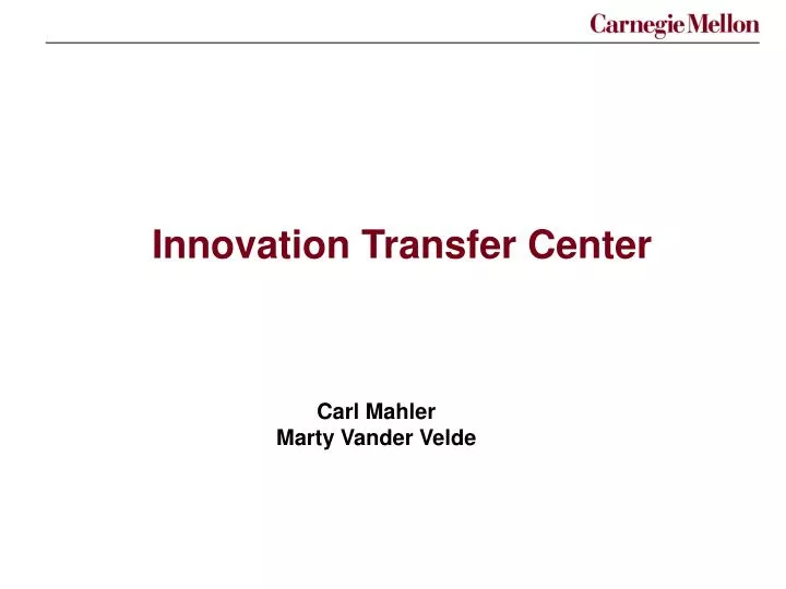 innovation transfer center