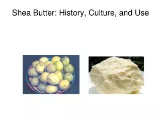 Shea Butter: History, Culture, and Use