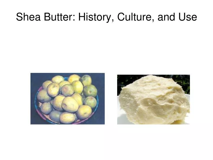 shea butter history culture and use