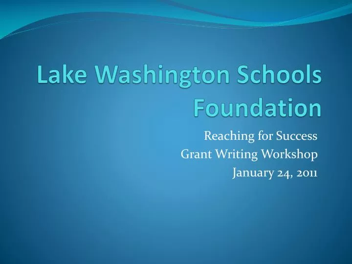 lake washington schools foundation