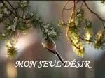 MON SEUL DÉSIR - slide 1