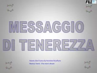 MESSAGGIO DI TENEREZZA